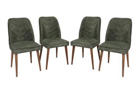 Scaune Dining - Set 4 scaune DALLAS, nuc, 50x49x90 cm