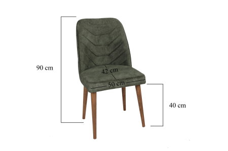 Set 4 scaune DALLAS, nuc, 50x49x90 cm [8]