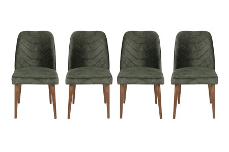 Scaune Dining - Set 4 scaune DALLAS, nuc, 50x49x90 cm
