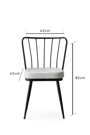 Set 4 scaune YILDIZ, 43x42x82 cm [6]