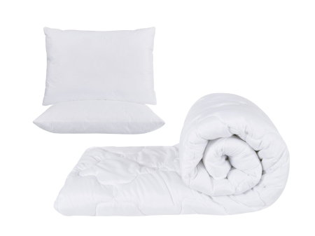 Articole Textile - Set alb, pilota 180x200cm 250gsm + 2 perne albe matlasate 50x70cm