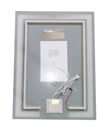 Set Baza front MDF cu Lavoar si Oglinda cu iluminare LED, seria 733, suspendata, cu sertare, montat, 60 cm, alb [8]