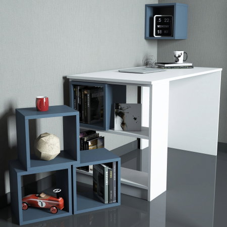 Mobila Birou - Set birou si biblioteca BOX, 3 piese