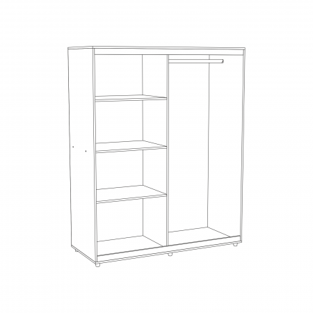 Set Complet Dormitor Corina- Dulap usi glisante - Pat 160x200 - Comoda - ExpoMob [6]