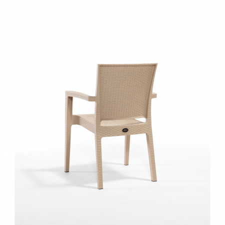 Set gradina cu masa CLASSI 90x90 cm + 2 scaune PARIS 62x58x88 cm, model ratan, cappuccino - ExpoMob [3]