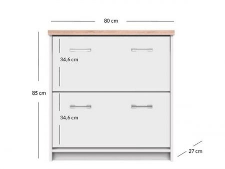 Set hol TOP MIX, 2 piese, pantofar si cuier, alb [4]