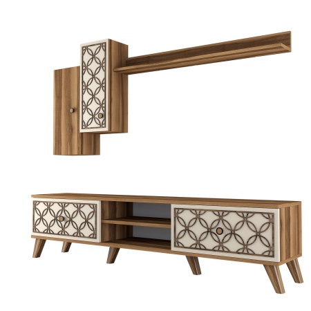 Livinguri - Set Living CLASS S, comoda TV cu raft de perete si dulapuri