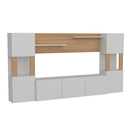 Livinguri - Set Living LORE, comoda TV, 5 usi, 160x31,5x125 cm