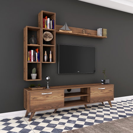 Livinguri - Set Living M16, comoda TV si corpuri suspendate, 180x35x48,6 cm