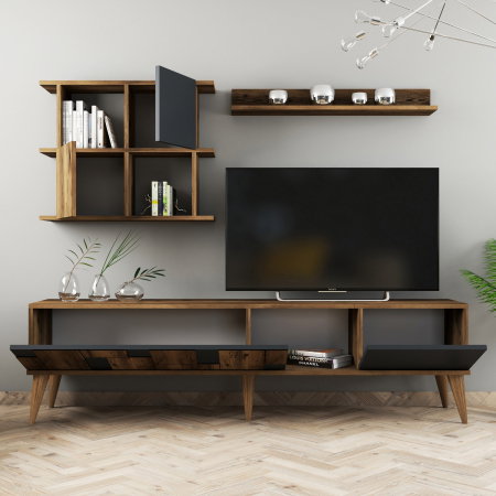 Set Living MADRID, comoda TV si corpuri suspendate, 180x33,8x48,6 cm [4]