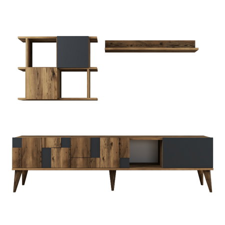 Livinguri - Set Living MADRID, comoda TV si corpuri suspendate, 180x33,8x48,6 cm