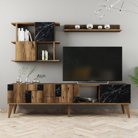 Set Living MADRID, comoda TV si corpuri suspendate, 180x33,8x48,6 cm [1]