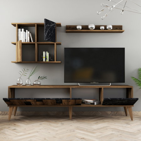Set Living MADRID, comoda TV si corpuri suspendate, 180x33,8x48,6 cm [4]