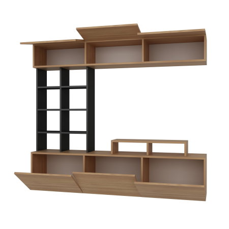 Set Living SASA, comoda TV si corpuri suspendate, 180x37x155,6 cm [4]