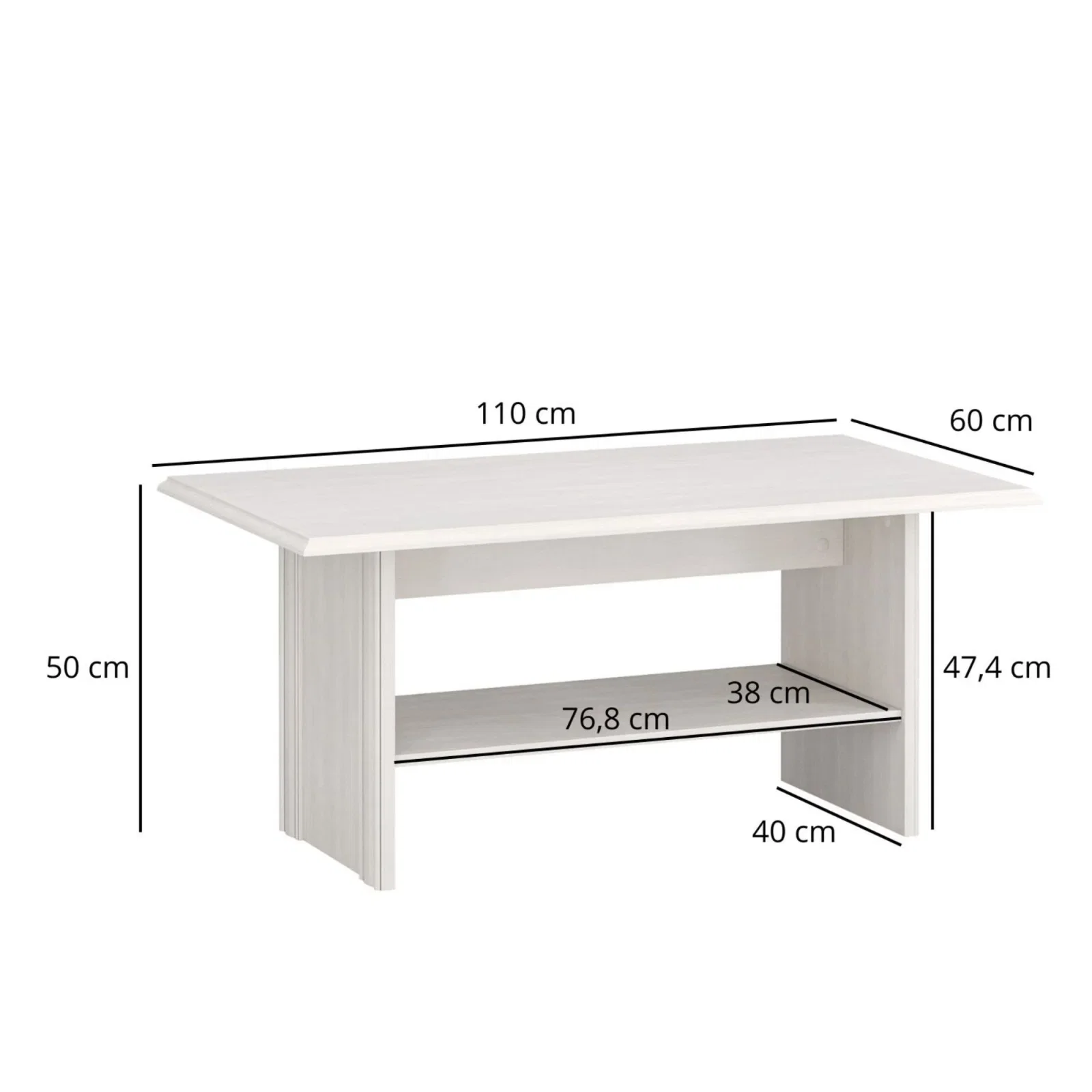 Set living TIFFANY II, 3 piese, comode TV cu 2 sertare, comoda cu 3 usi si 1 sertar, masuta de cafea, crem fineline [8]