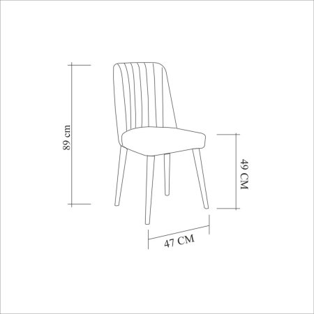 Set masa si scaune VINA, 5 piese, nuc, 165x80x75 cm [15]