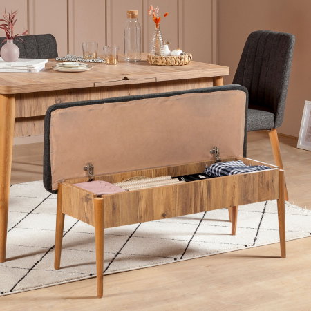 Mese si Scaune - Set masa extensibila si scaune VINA, 5 piese, 165x80x75 cm