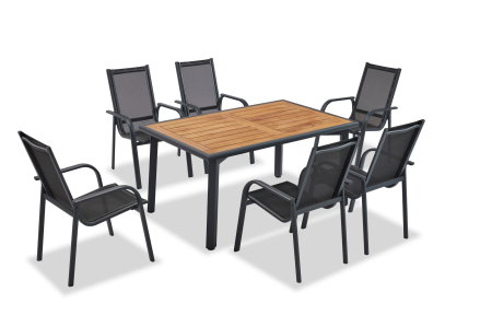 Seturi Masa si Scaune Gradina - Set masa si scaune gradina BERLIN, 155x95x75 cm