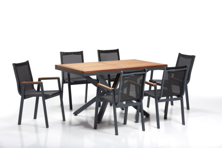 Terasa - Set masa si scaune gradina SYDNEY 2, 7 piese, multicolor, 150x75x90 cm