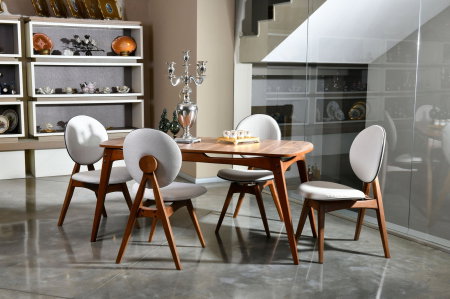 Set masa si scaune TOUCH WOODEN, 5 piese, 160x80x75 cm [6]