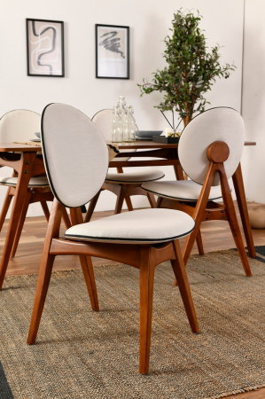 Mese si Scaune - Set masa si scaune TOUCH WOODEN, 5 piese, 160x80x75 cm