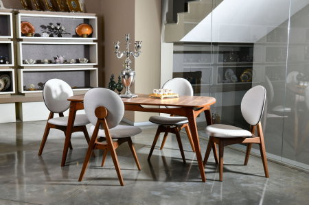 Set masa si scaune TOUCH WOODEN, 5 piese, 160x80x75 cm [5]