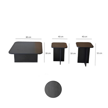 Set masuta de cafea BLUES, 40x40x50 cm [5]