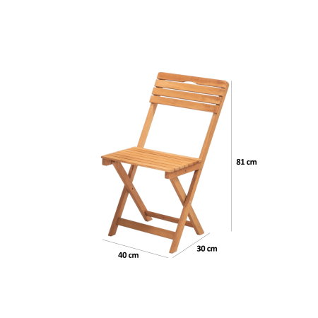 Set masuta si 2 scaune gradina MY001A, 3 piese, crem + natural, 50x50x72 cm [7]