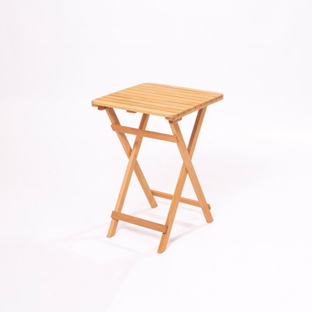 Set masuta si 2 scaune gradina MY001A, 3 piese, crem + natural, 50x50x72 cm [6]