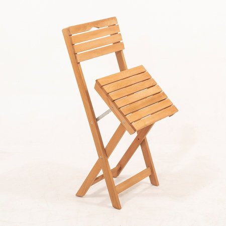 Seturi Masa si Scaune Gradina - Set masuta si 2 scaune gradina MY001A, 3 piese, crem + natural, 50x50x72 cm
