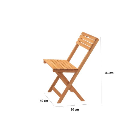 Set masuta si 4 scaune gradina MY004A, 5 piese, crem + natural, 80x60x72 cm [8]
