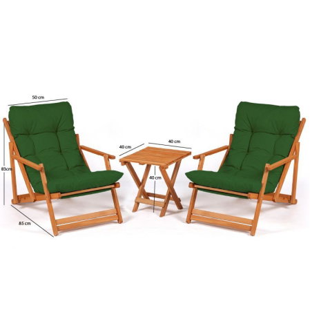 Set masuta si scaune gradina MY007, 3 piese, 50x50x81 cm [7]