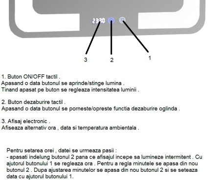 Set Baza front MDF cu Lavoar si Oglinda cu iluminare LED, seria 033, suspendata, cu sertare, montat, 60 cm, alb [9]