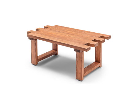 Terasa - Set mobilier de gradina cu masuta ABANT 3+1+1, 4 piese, gri + nuc, 161x80x88 cm
