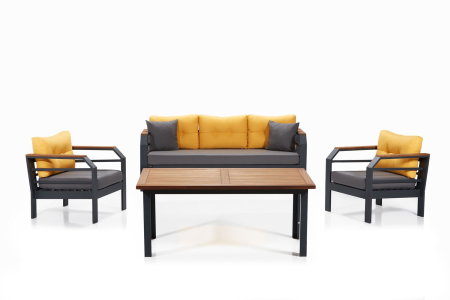 Seturi Terasa - Set mobilier de gradina cu masuta ASSENTO 3+1+1+M, 4 piese, 150x75x90 cm