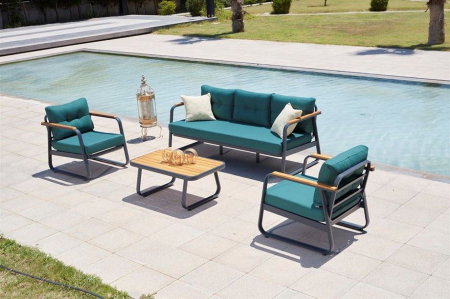 Set mobilier de gradina cu masuta RIO, 186x66x73 cm [3]