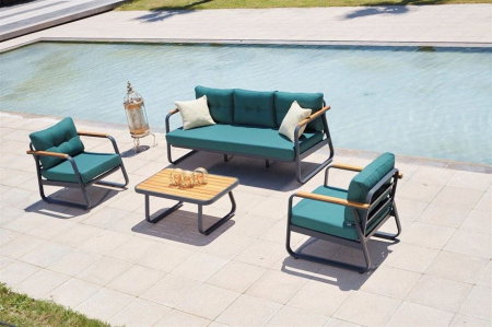 Set mobilier de gradina cu masuta RIO, 186x66x73 cm [2]