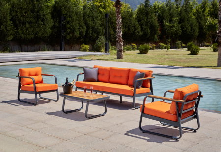 Seturi Terasa - Set mobilier de gradina cu masuta RIO, 186x66x73 cm