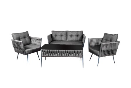 Terasa - Set mobilier de gradina cu masuta VIOLET, gri, 145x70x75 cm