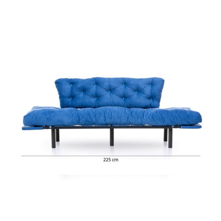 Set NITTA 3-2-1, canapea extensibila 3 locuri, canapea extensibila 2 locuri si fotoliu extensibil, albastru - Expomob [7]