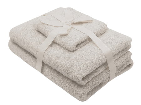 Articole Textile - Set prosoape 3 piese 500 gsm (fata, maini, corp) Crem , SomnART