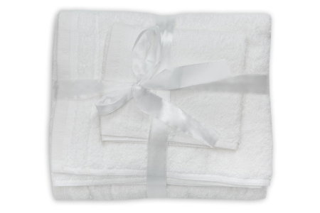 Articole Textile - Set prosoape bumbac Somnart, 600gsm, de fata 50x90 cm + de corp 70x140 + de maini 30x50 cm, alb optic