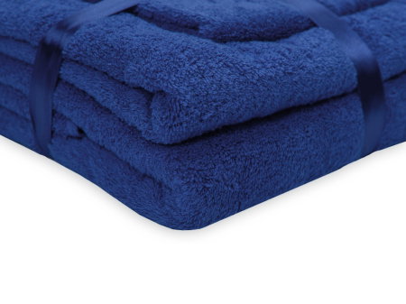 Expediere in 48 ore - Set prosoape bumbac Somnart, 600gsm, de fata 50x90 cm + de corp 70x140 + de maini 30x50 cm - albastru