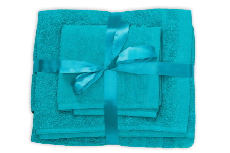 Articole Textile - Set prosoape bumbac Somnart 600gsm de fata 50x90 cm + de corp 70x140 + de maini 30x50 cm, turcoaz