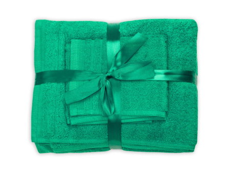 Articole Textile - Set prosoape bumbac Somnart, 600gsm, de fata 50x90 cm + de corp 70x140 + de maini 30x50 cm - verde