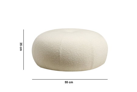 Taburet fix TINA, bouclet, 55x55x35 cm [4]