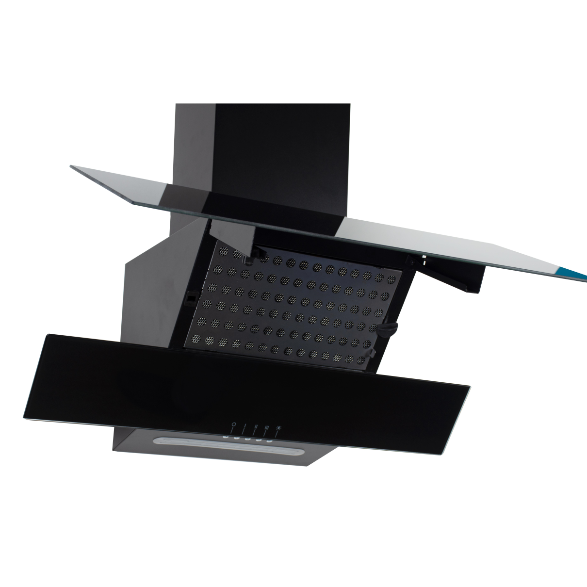 Hota incorporabila decorativa Hausberg HB-1805NG, putere de absorbtie 450 m3 h, 1 motor, 60 cm, negru