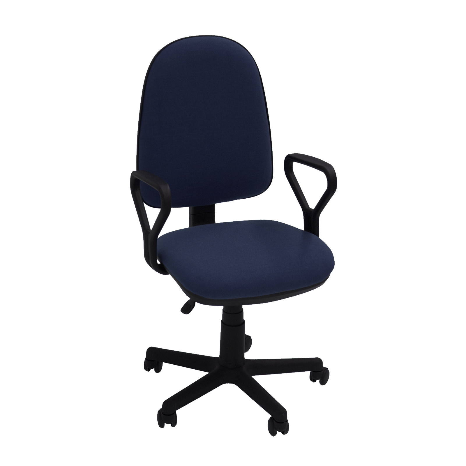 Scaun ergonomic PRESTIGE LX, cu brate, rotativ, ajustabil, tapitat cu stofa, albastru, 45x40x95 108 cm