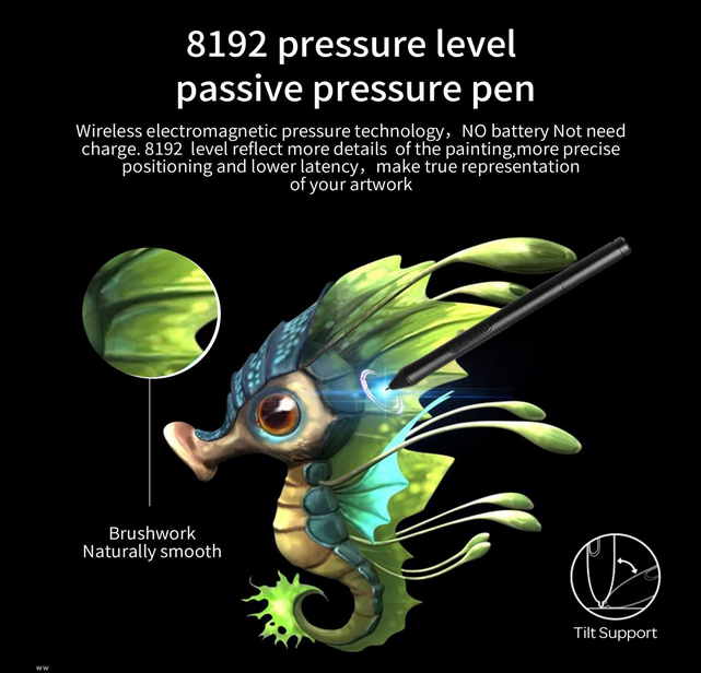 10moons G10 Tabletă cu stilou de 10 * 6 inci cu 12 taste Express și 10 taste media Tabletă grafică pentru desen cu 8192 de niveluri Stilo pasiv acceptat Android [4]