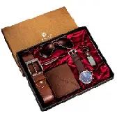6 buc / set cadou pentru bărbați, ceas, ochelari, breloc, portofel, curea si pix [2]
